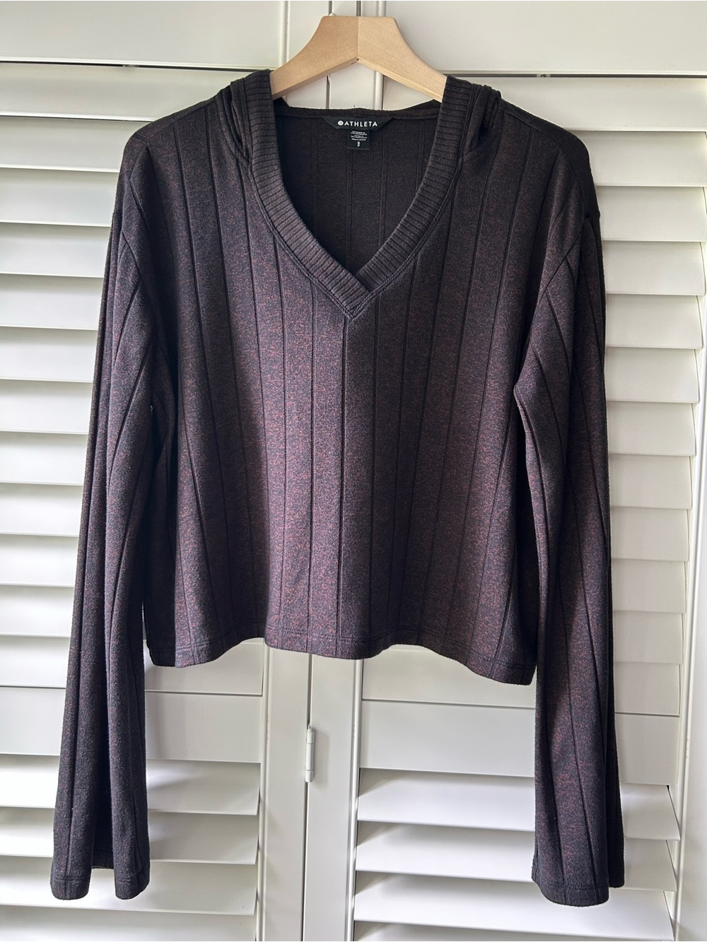 Athleta Harmony Hoodie Sweatshirt in mahogany heather size small